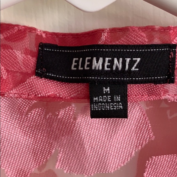 Elementz Sheer Button Down Top - EUC - Picture 5 of 7